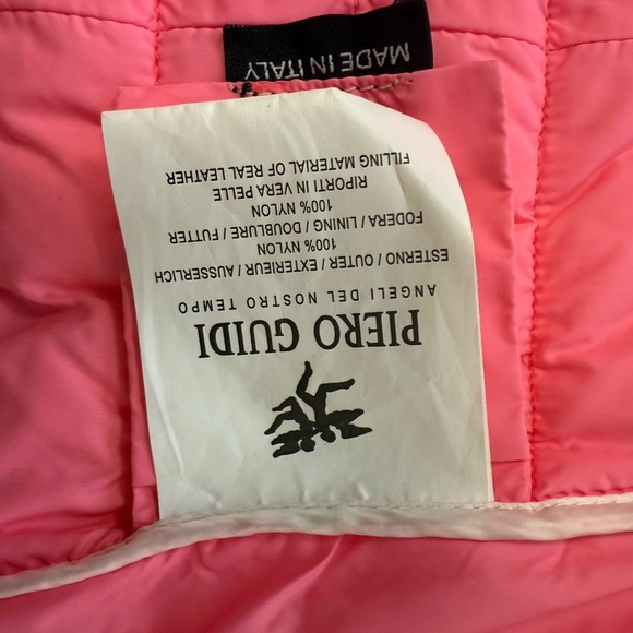 Piero Guidi NWOT S feather puffer vibrant pink ultra lux never worn - Picture 10 of 16
